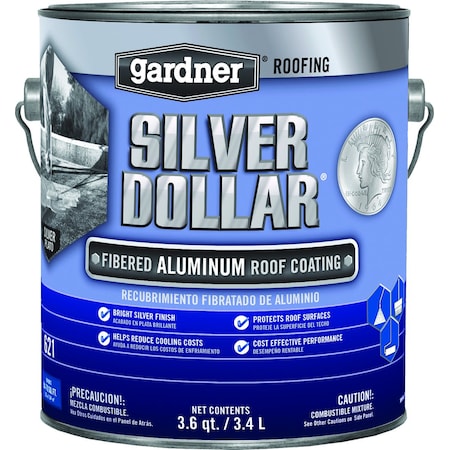 Gardner 6211-GA Roof Coating, Aluminum, 3.4 L Pail, Liquid 5175-A-34